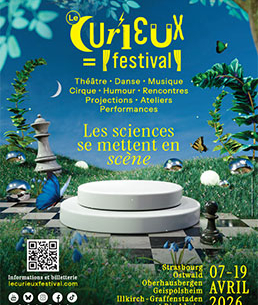 Les sciences se mettent en scène du 7 au 19 avril à Strasbourg, Ostwald, Oberhausbergen, Geispolsheim, Illkirch-Graffenstaden et Bischheim.